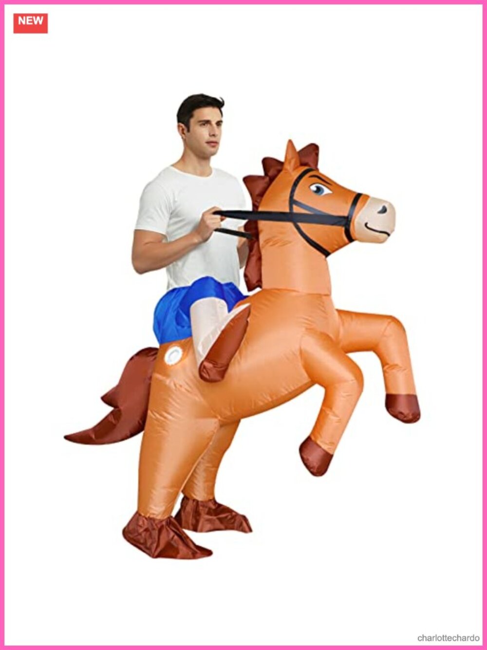 Inflatable Ride On Horse Costume Adult Cowboy Blow Up Suit